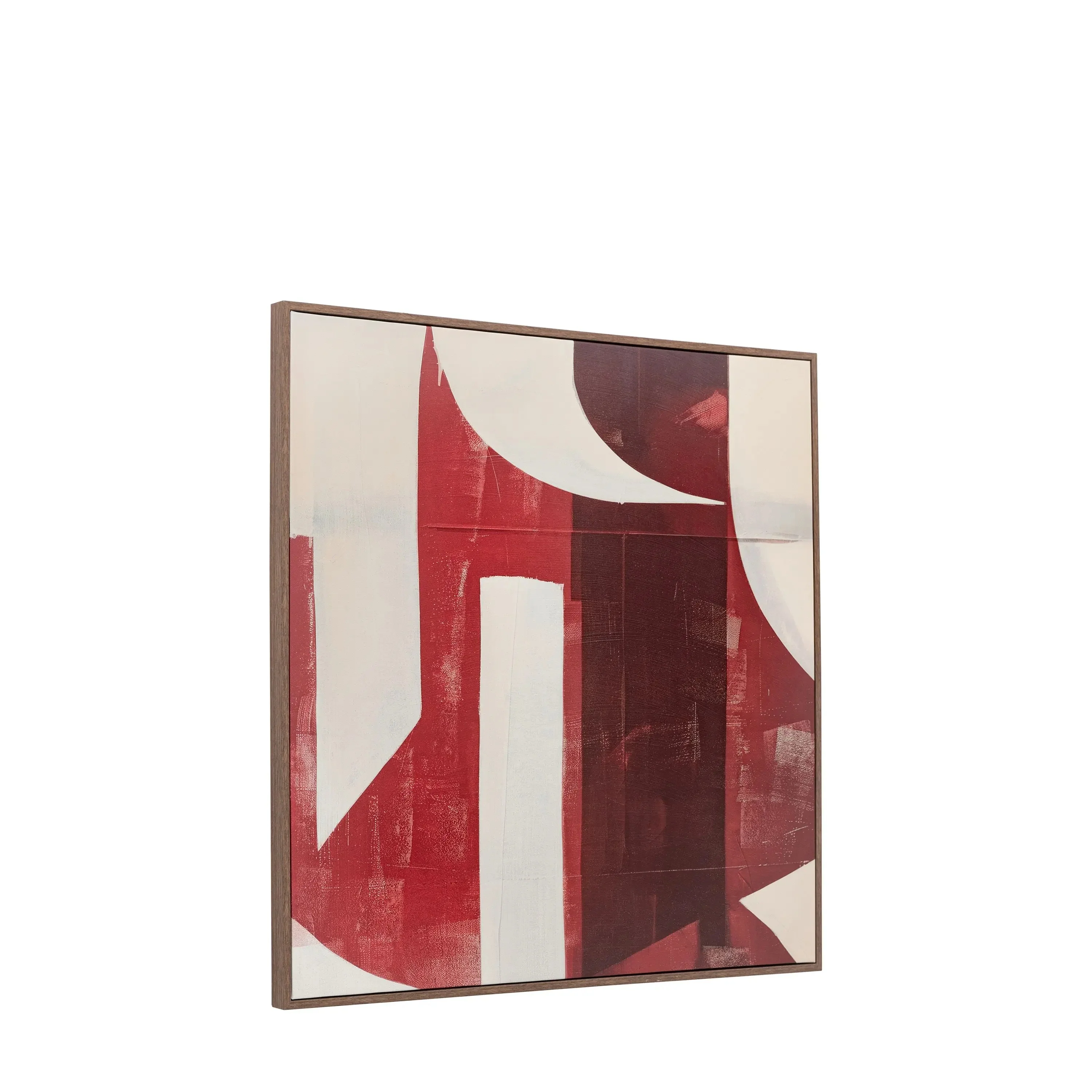 Chromatic Flow Square Abstract Canvas – Red - Image 7