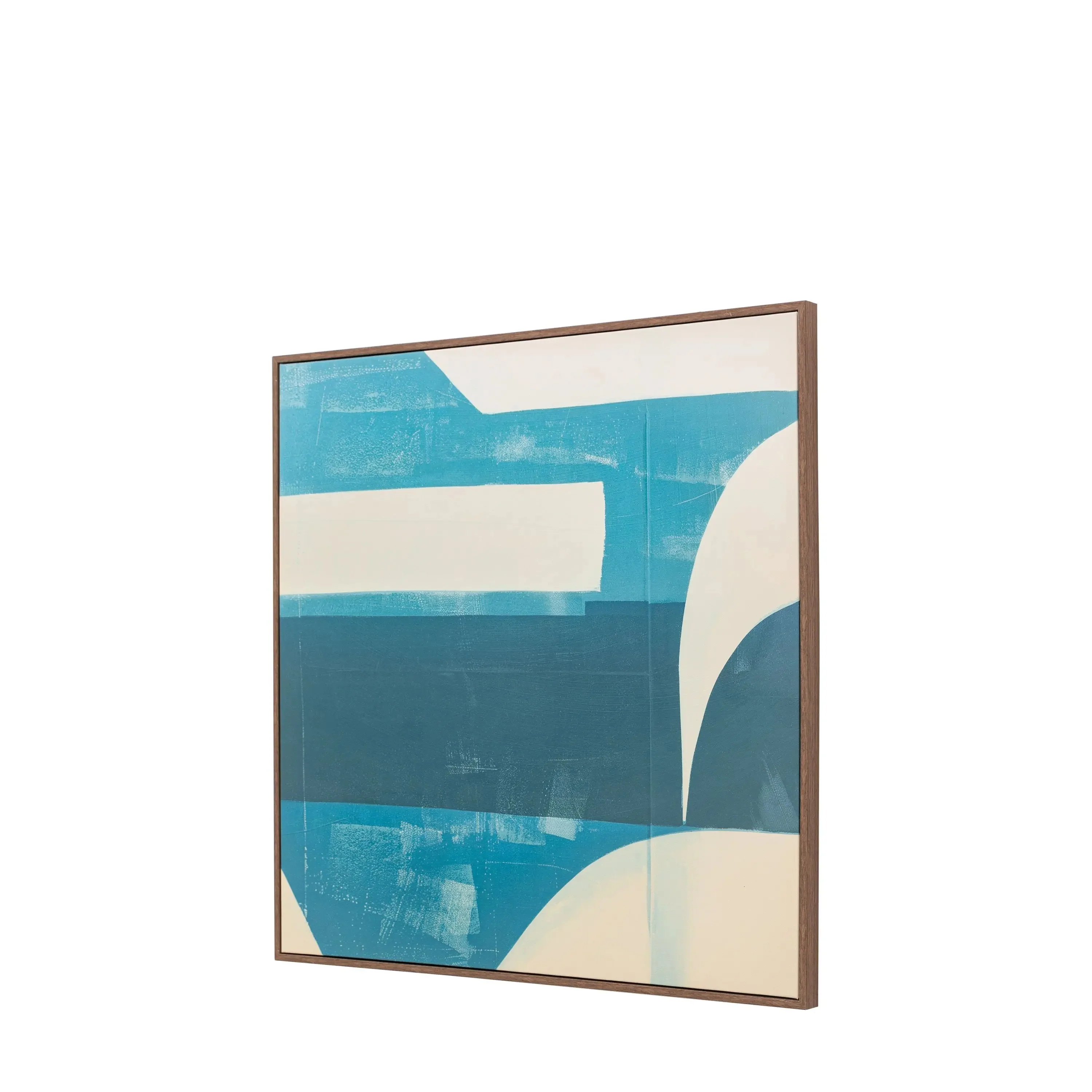 Chromatic Flow Square Abstract Canvas – Topaz - Image 2