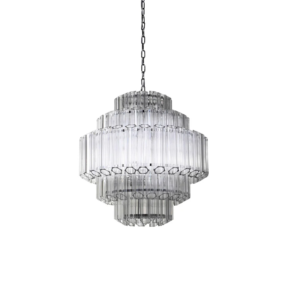 Belmont Chandelier with Stunning Glass and Iron Accents - Image 2