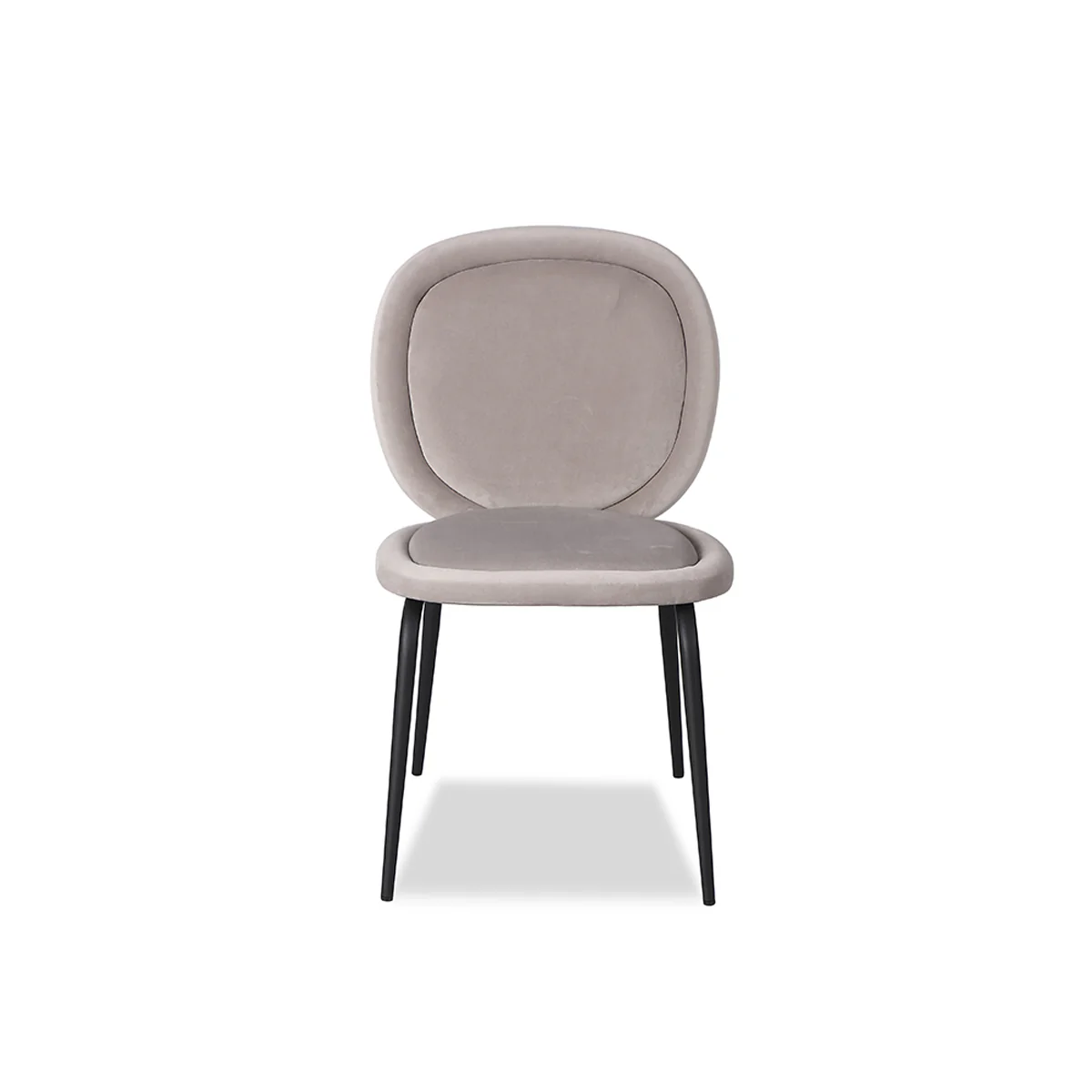 Liang & Eimil Belux Dining Chair in Kaster Light Grey Velvet (Set of 2)