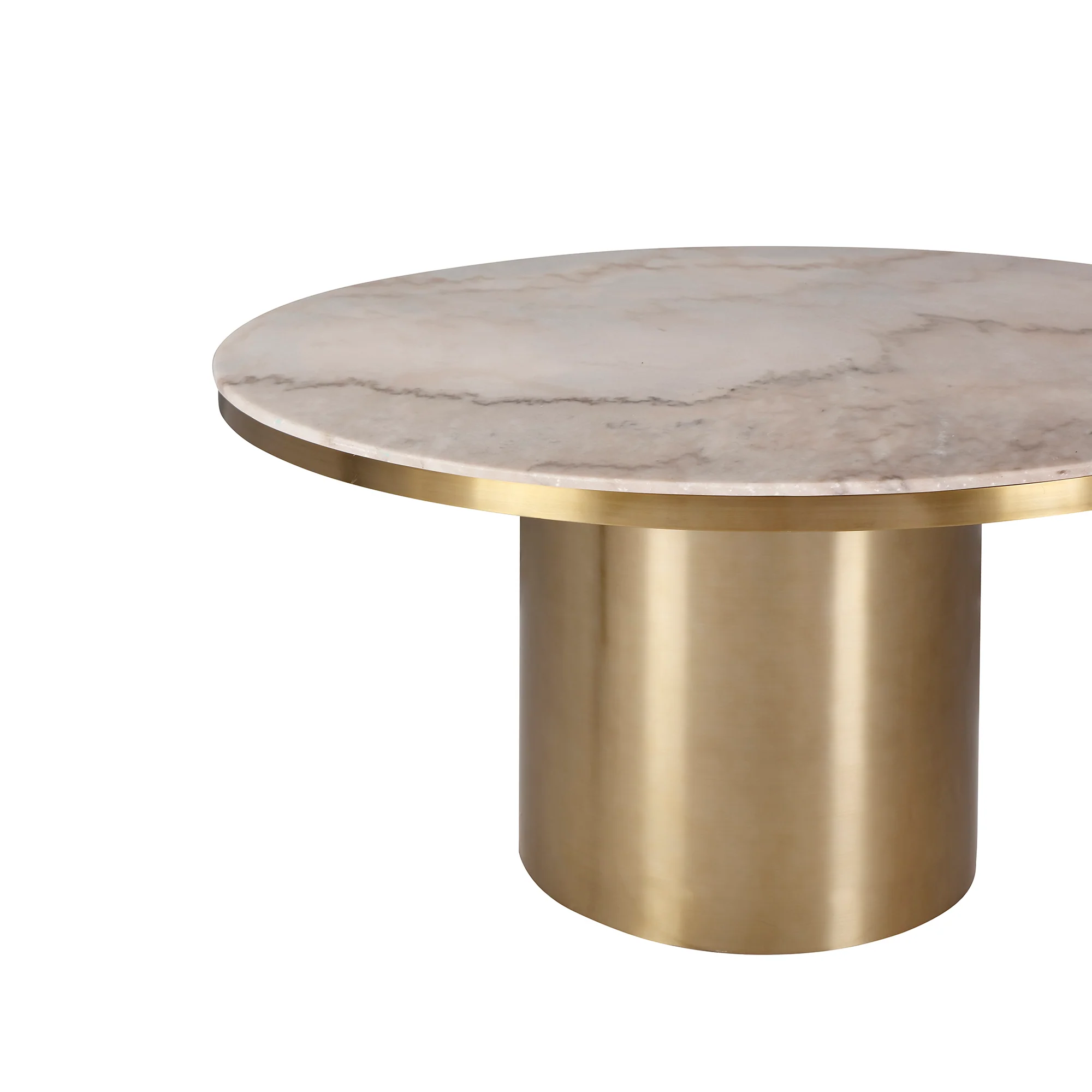 Liang & Eimil Camden Brass & Marble Dining Table - Large - Image 3