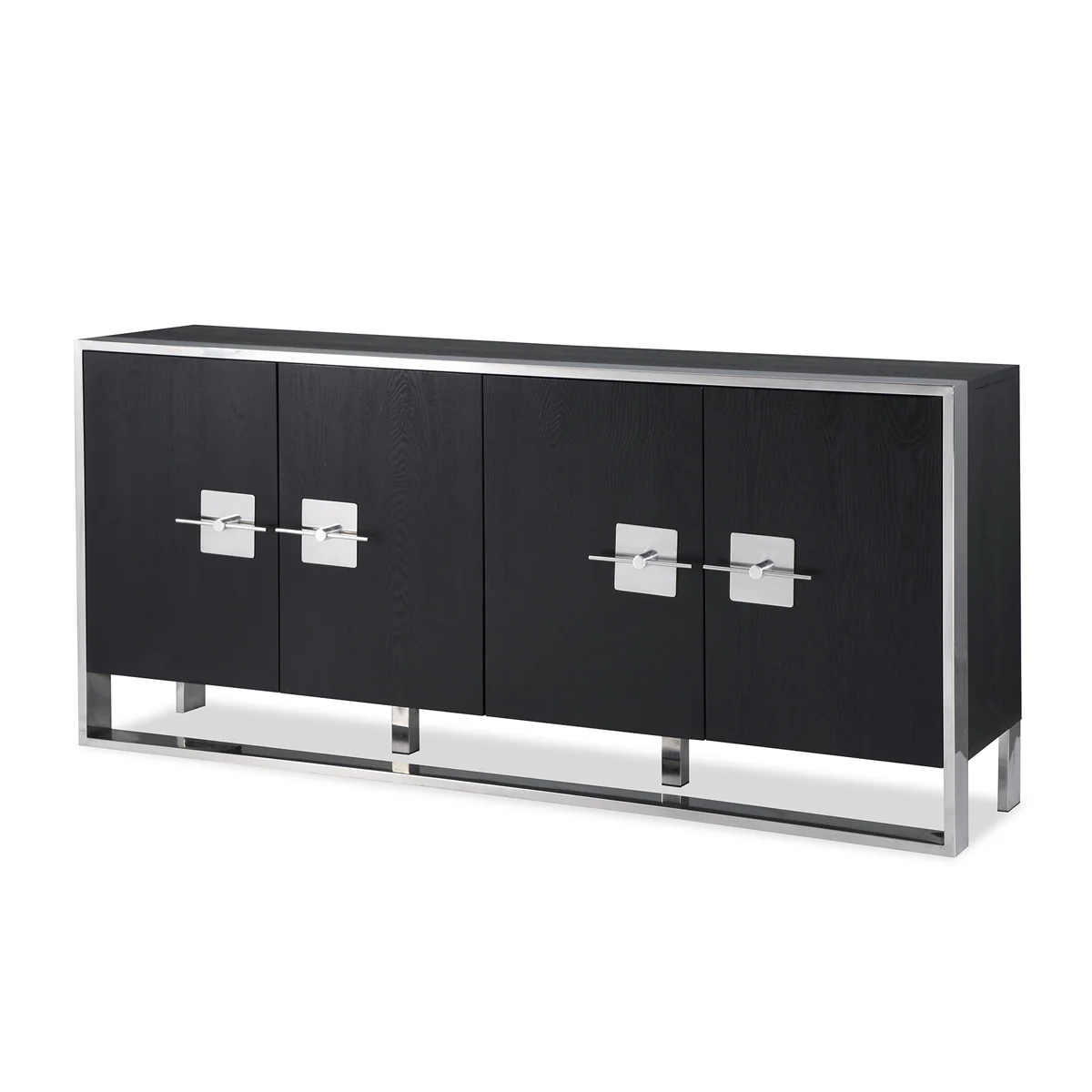Liang & Eimil Ophir Sideboard with Black Ash Veneer and Stainless Steel - Image 2