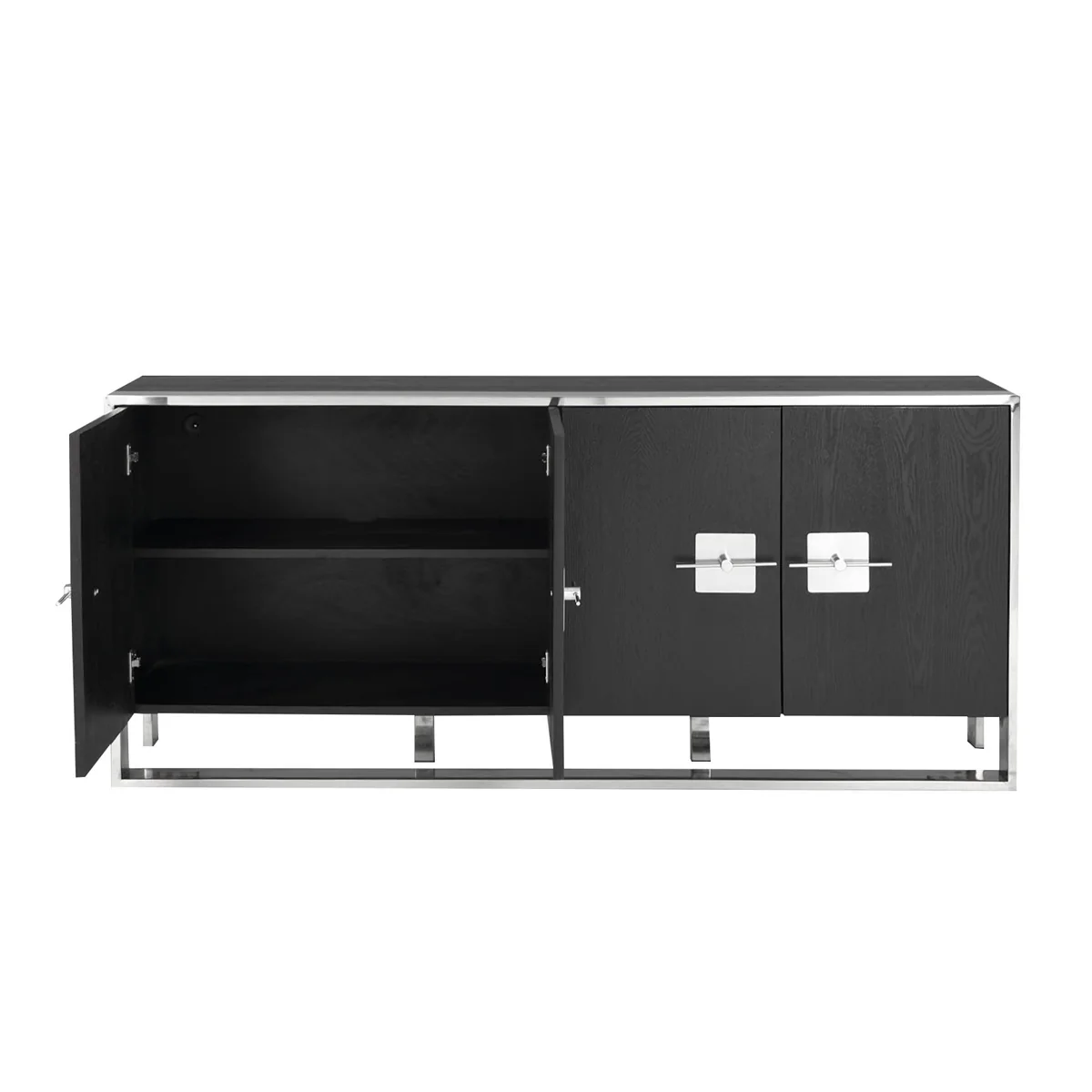 Liang & Eimil Ophir Sideboard with Black Ash Veneer and Stainless Steel - Image 3
