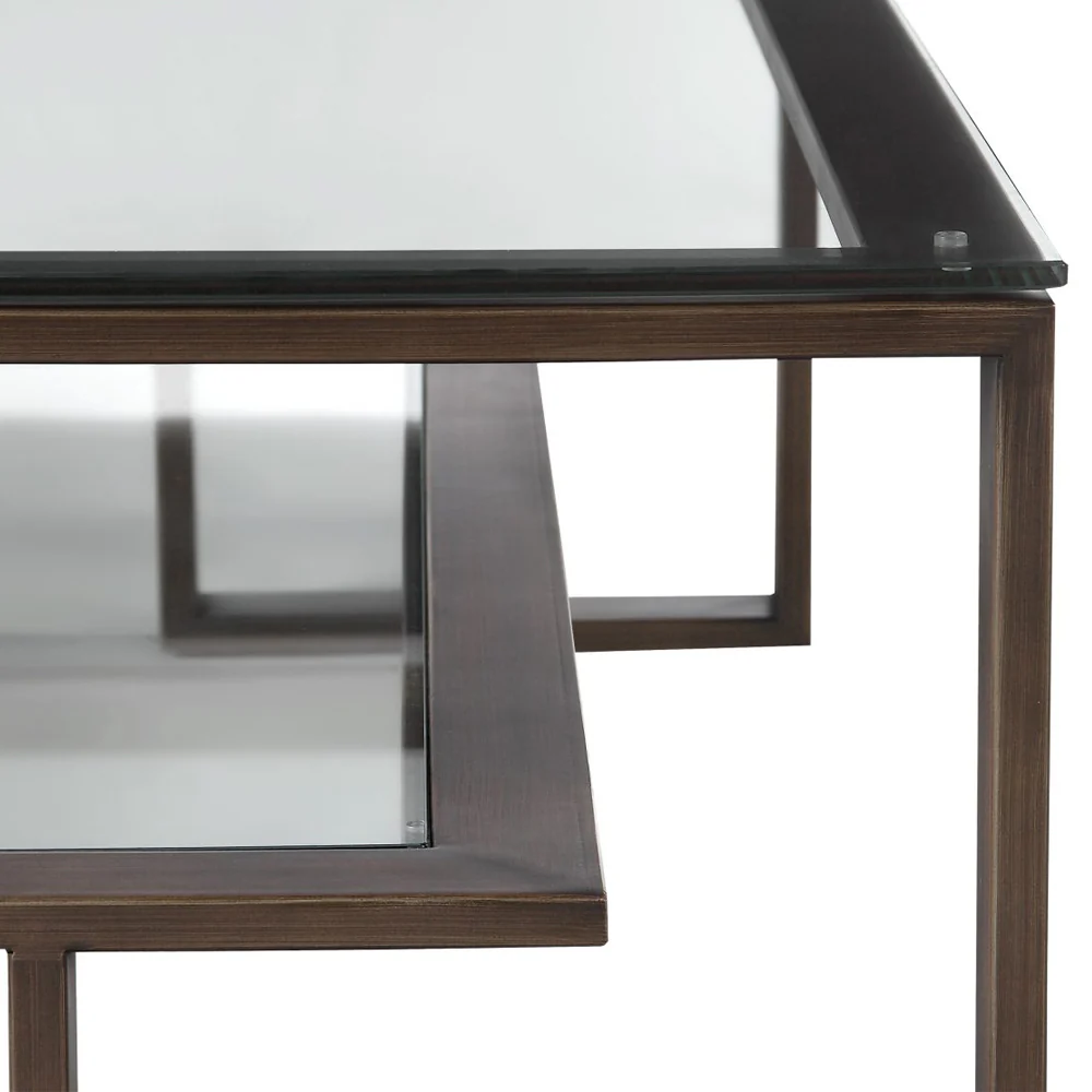 Liang & Eimil Mayfair Coffee Table with Glass and Antique Bronze - Image 4