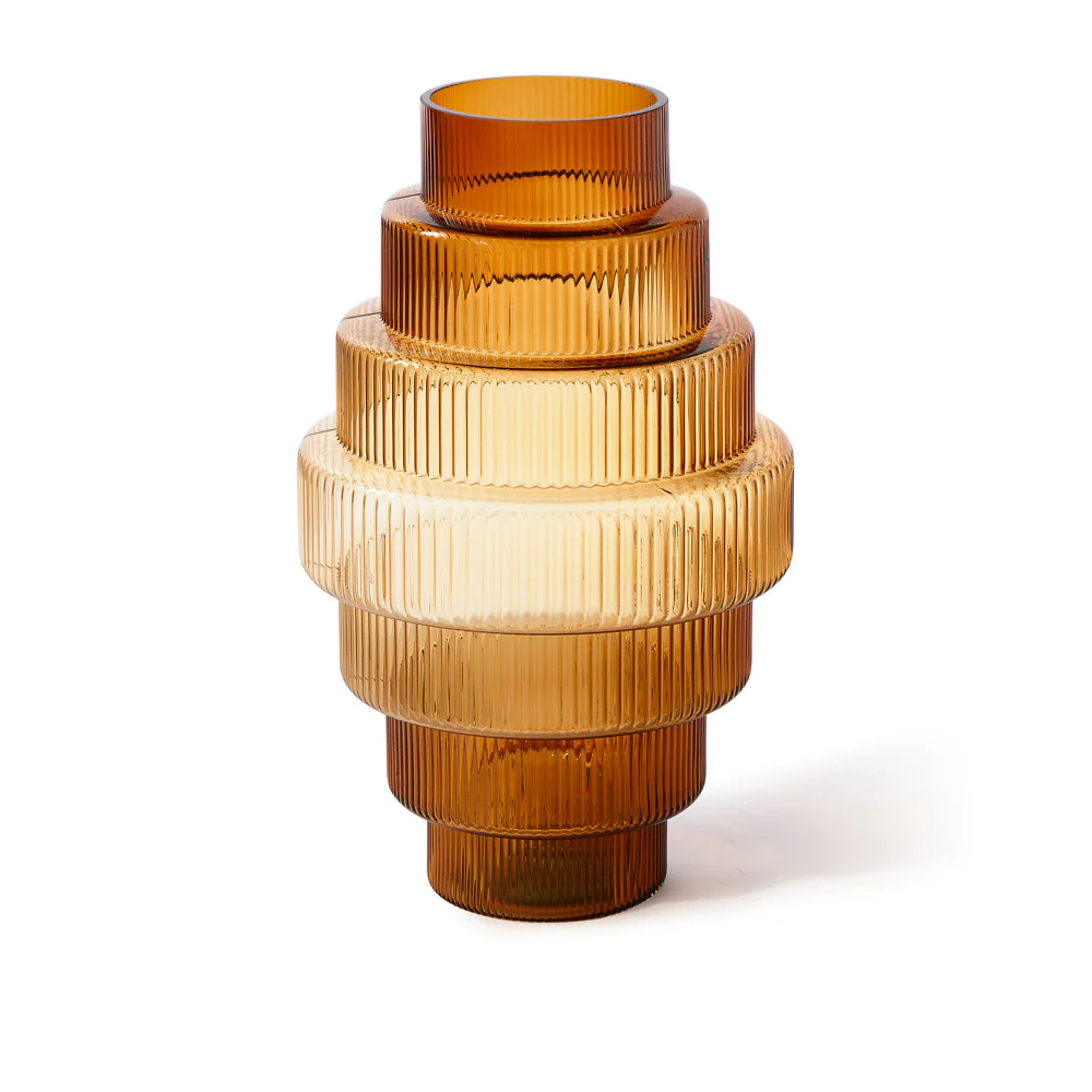 Pols Potten Steps Vase in Amber Glass – Extra Large - Image 4