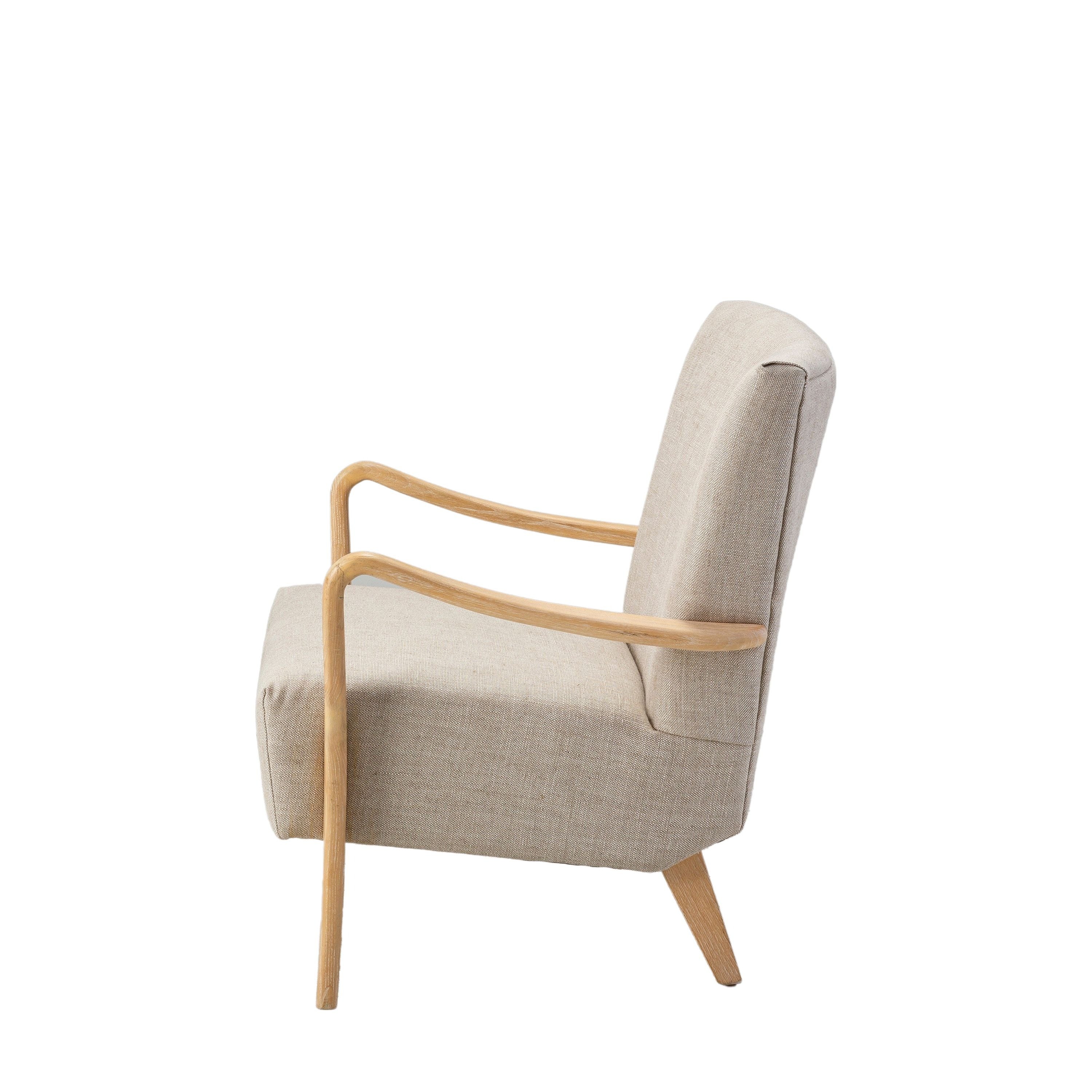 Cordova Armchair – Natural Linen - Image 3