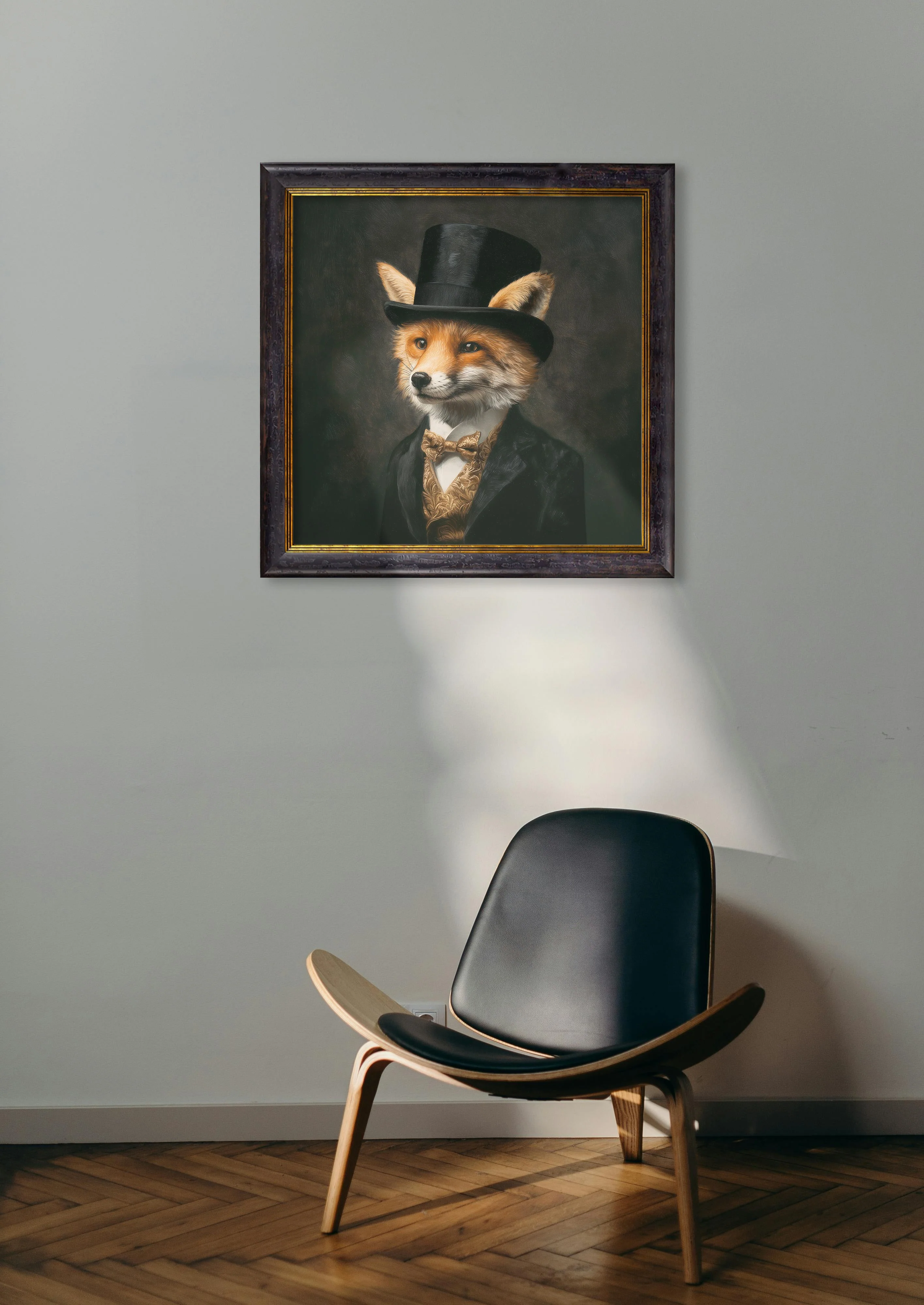 Count Foxalot - Gentleman Fox – Oxford Square Frame - Image 4