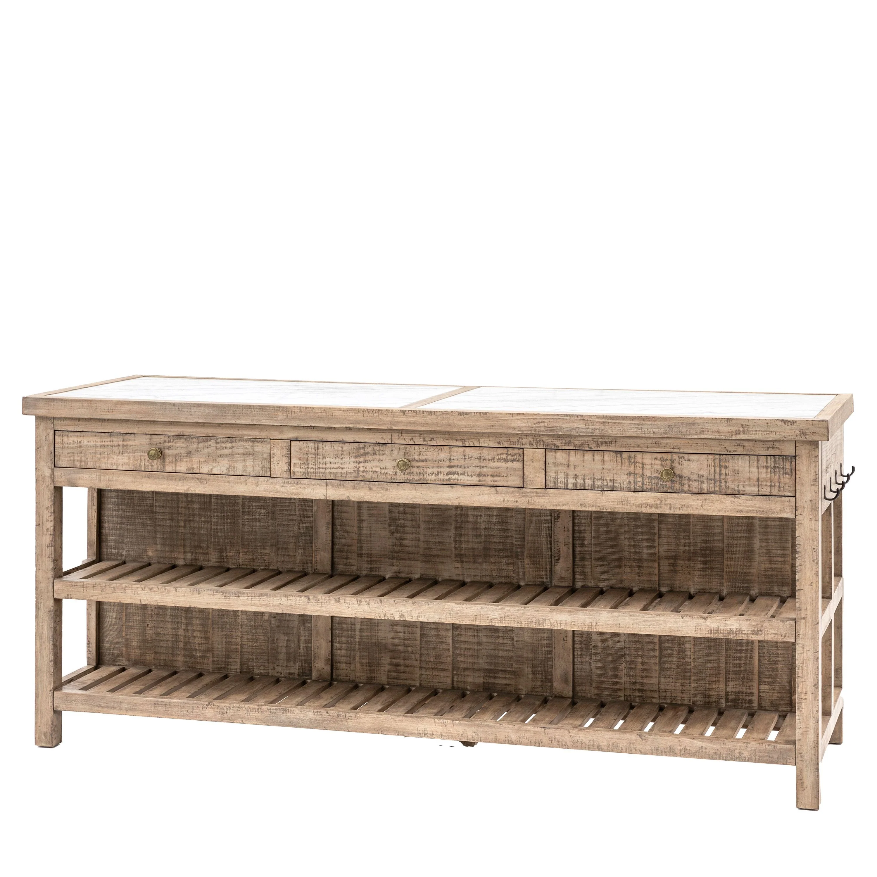 Daria Farmhouse-Style Kitchen Island – Large - Image 2