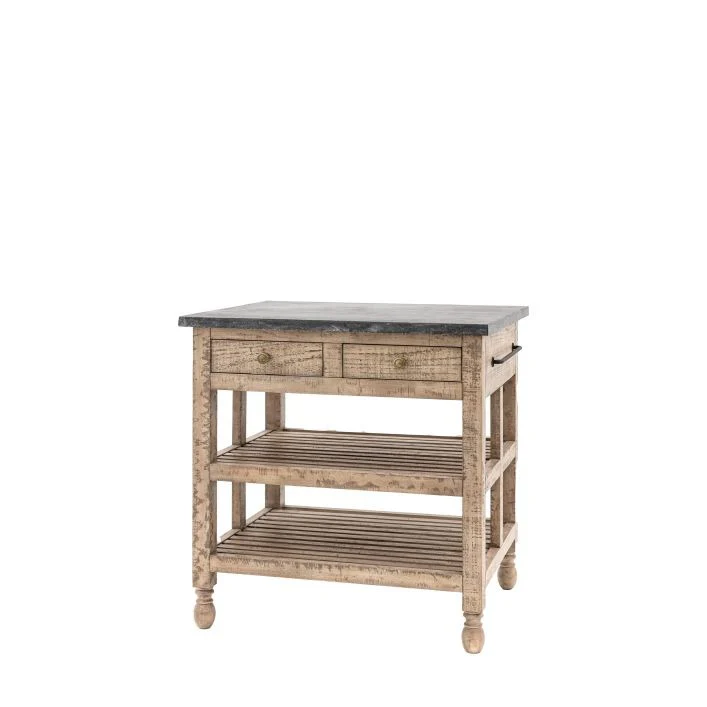 Daria Farmhouse-Style Kitchen Island – Small - Image 2