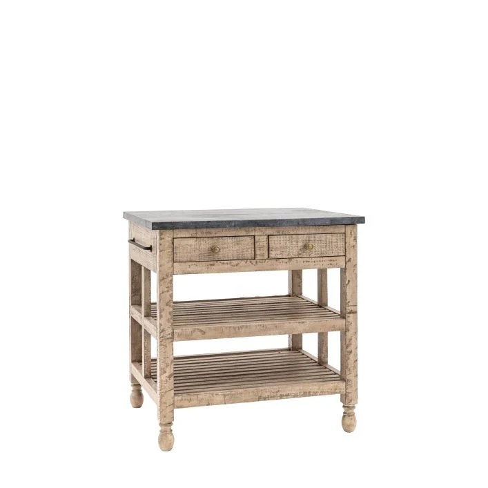 Daria Farmhouse-Style Kitchen Island – Small - Image 4