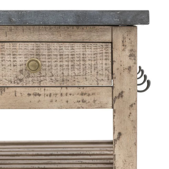 Daria Farmhouse-Style Kitchen Island – Small - Image 5