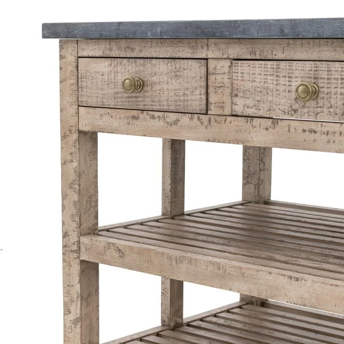 Daria Farmhouse-Style Kitchen Island – Small - Image 6