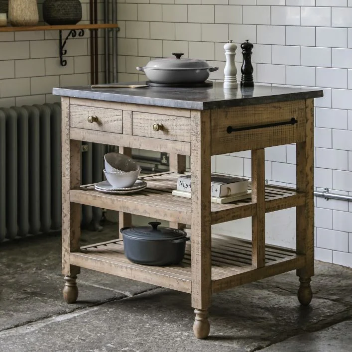 Daria Farmhouse-Style Kitchen Island – Small - Image 9