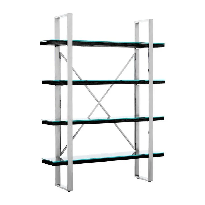 Dario Shelving Unit – Black Wood - Image 2