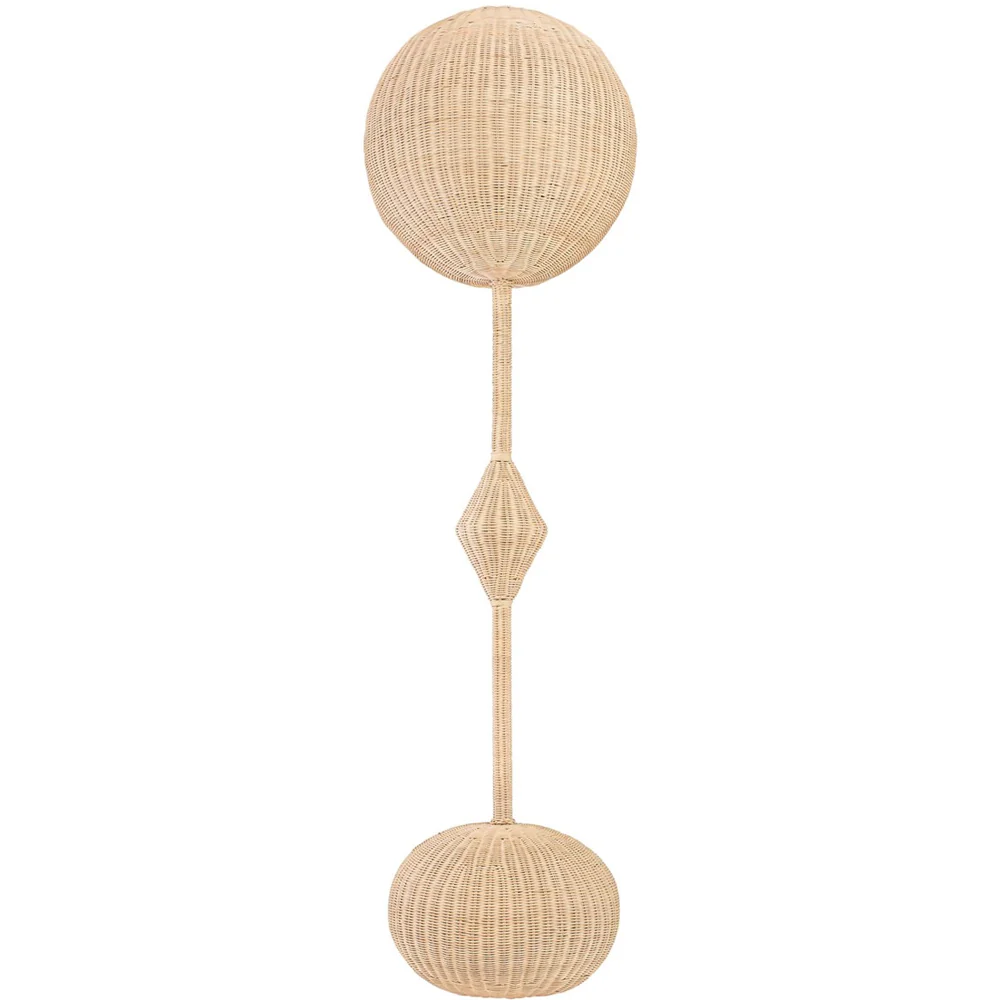 Deja Floor Lamp in Natural Rattan