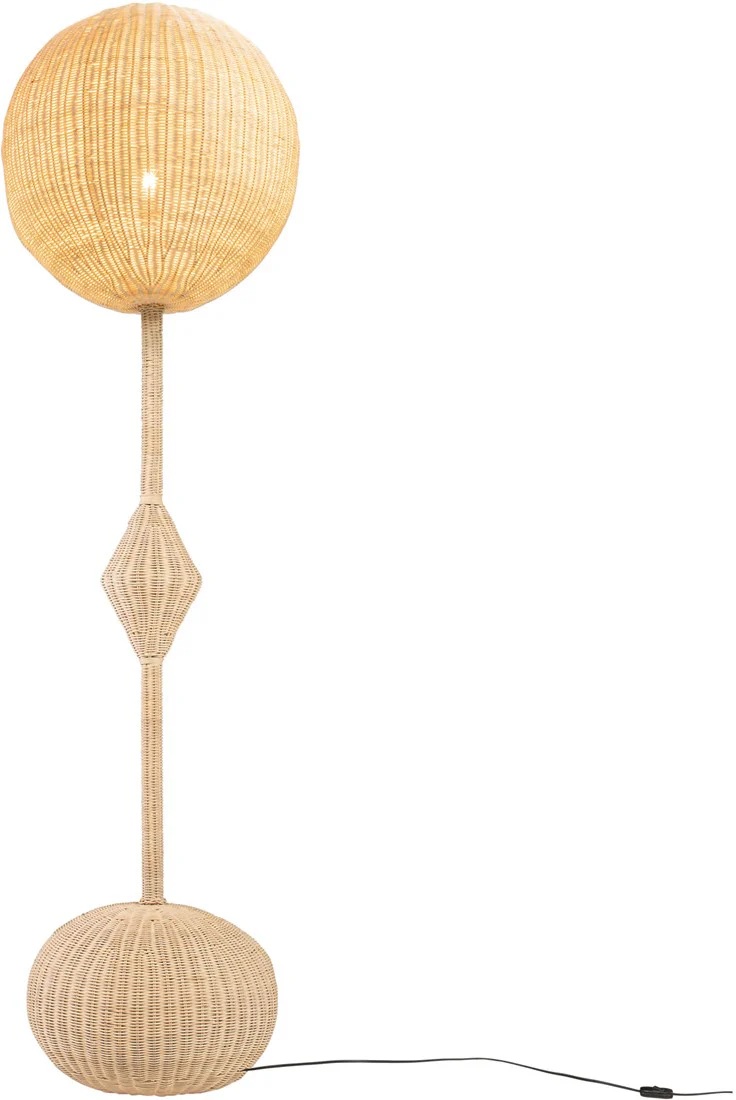 Deja Floor Lamp in Natural Rattan - Image 2