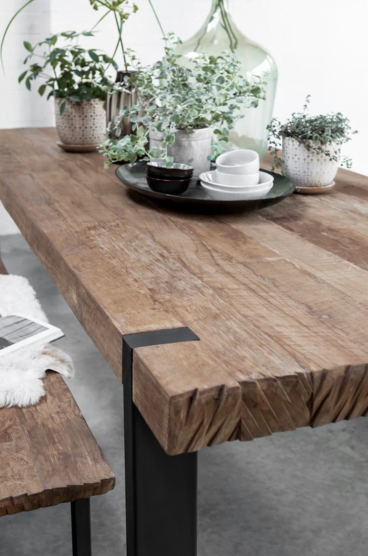 DTP Home Beam Dining Table with Natural Finish – 275cm - Image 5