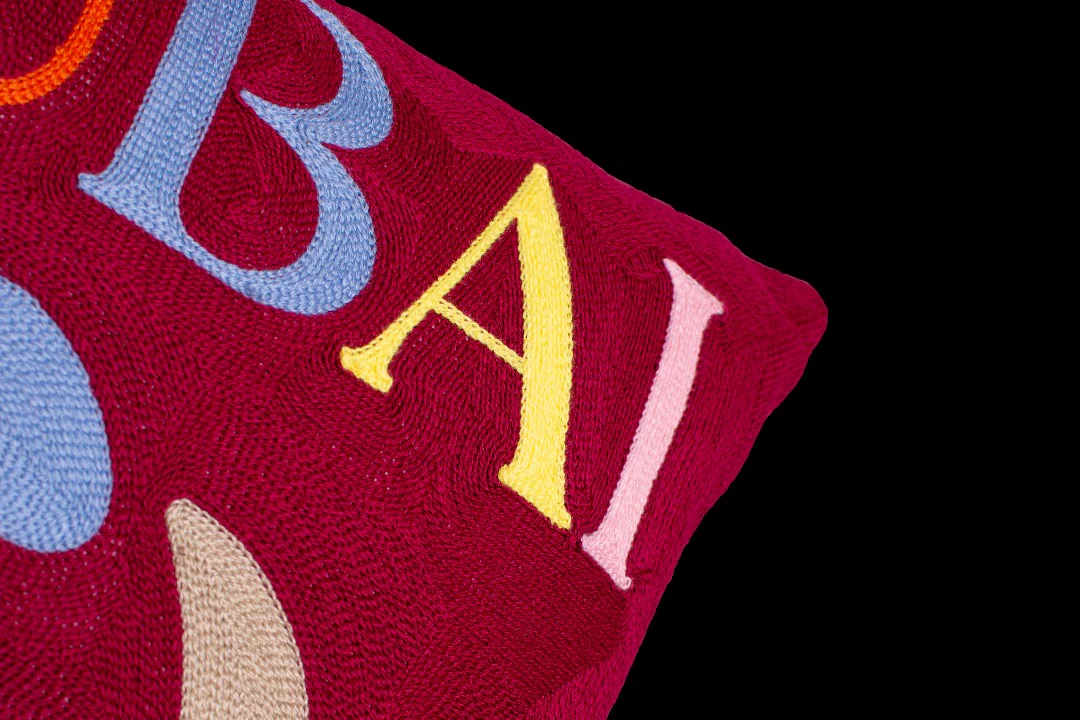 The Pillow Drop Dubai Needlepoint Cushion - Image 3
