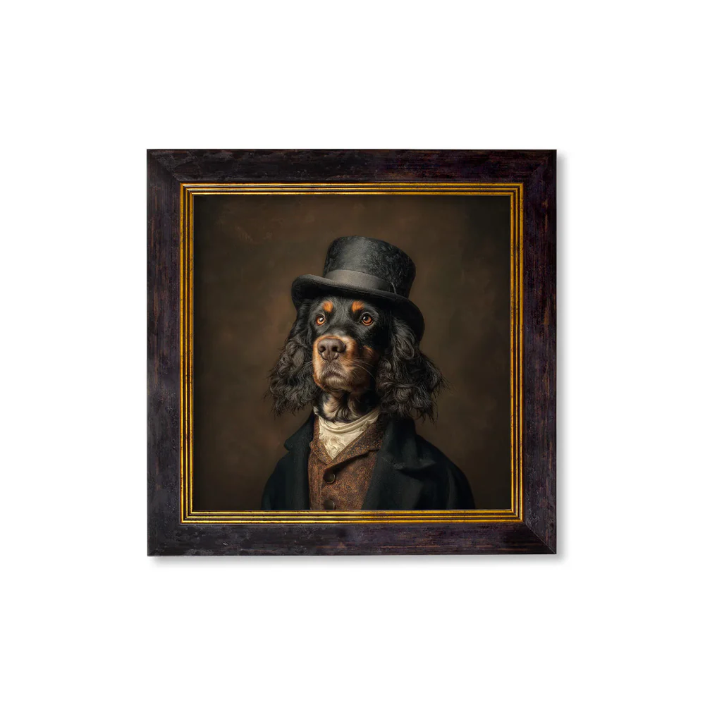 Duke Gordy of Tails – Gentleman Gordon Setter – Oxford Square Frame