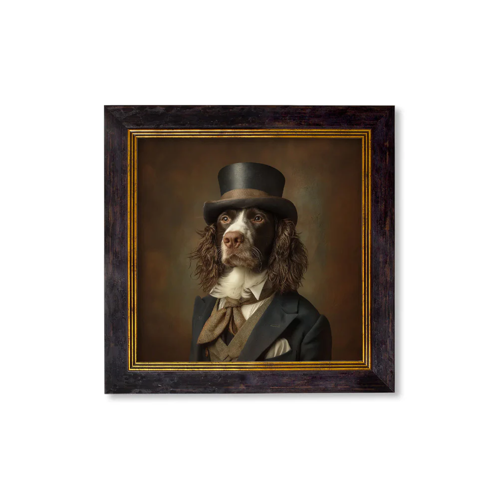 Duke Springly – Gentleman Springer Spaniel – Oxford Square Frame