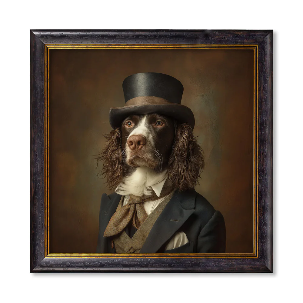 Duke Springly – Gentleman Springer Spaniel – Oxford Square Frame - Image 2