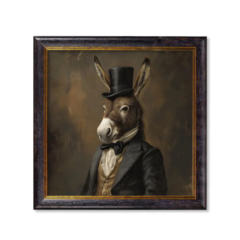 Earl of Assbury – Gentleman Donkey – Oxford Square Frame - Image 2