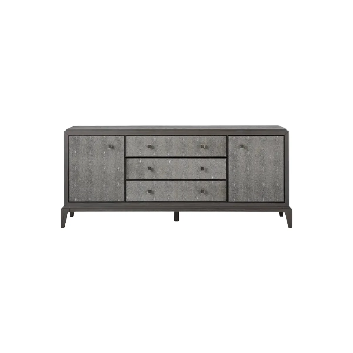 Eccotrading Astoria Cabinet – Macchiato and Faux Grey Shagreen
