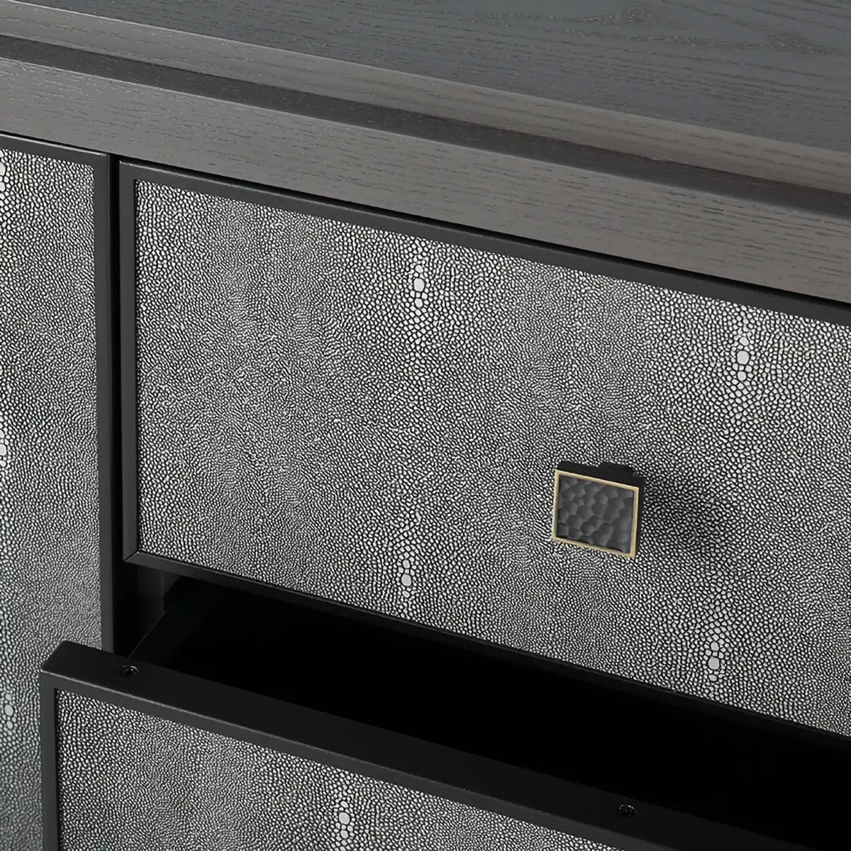 Eccotrading Astoria Cabinet – Macchiato and Faux Grey Shagreen - Image 4