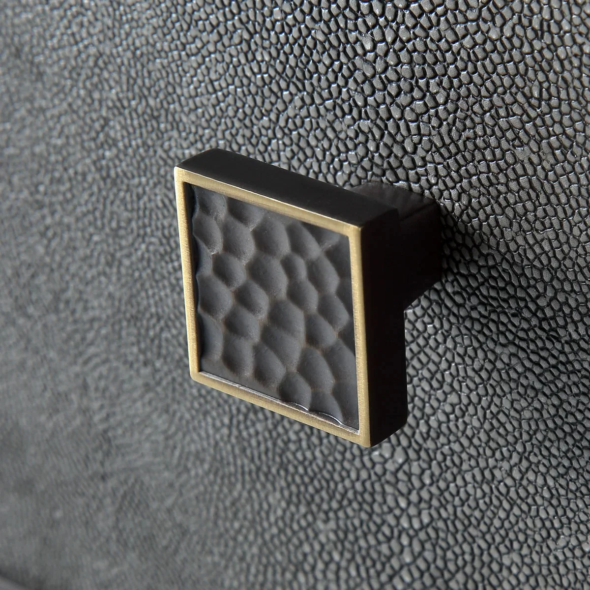 Eccotrading Astoria Small Bedside Table – Macchiato and Grey Faux Shagreen - Image 5