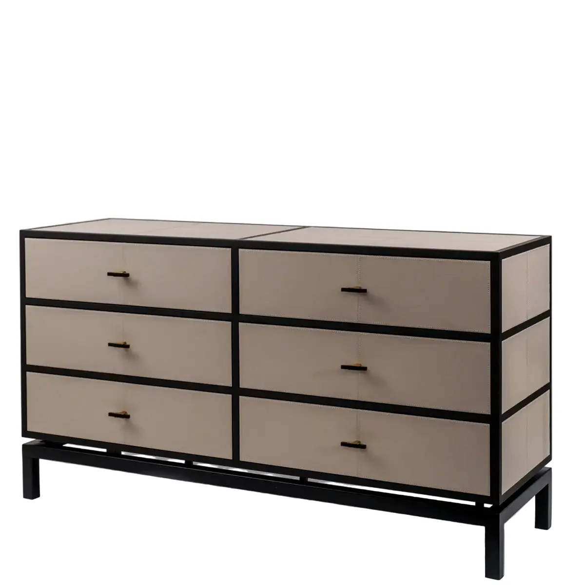 Eccotrading Bertie 6 Drawer Chest - Pumice Leather - Image 2