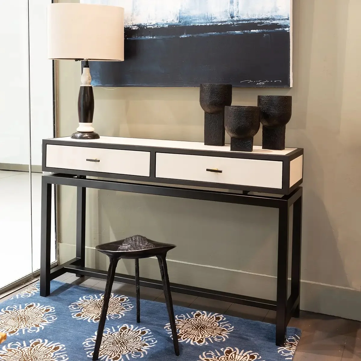 Eccotrading Bertie Console Table - Pumice Leather - Image 6