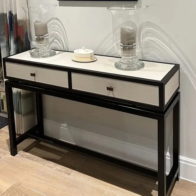 Eccotrading Bertie Console Table - Pumice Leather - Image 7