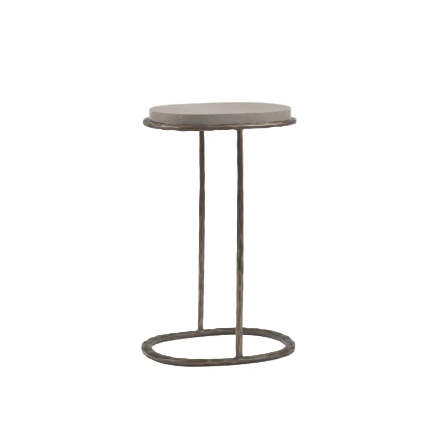 Eccotrading Forge Cocktail Table - Bronze Dorato and Grey Shagreen