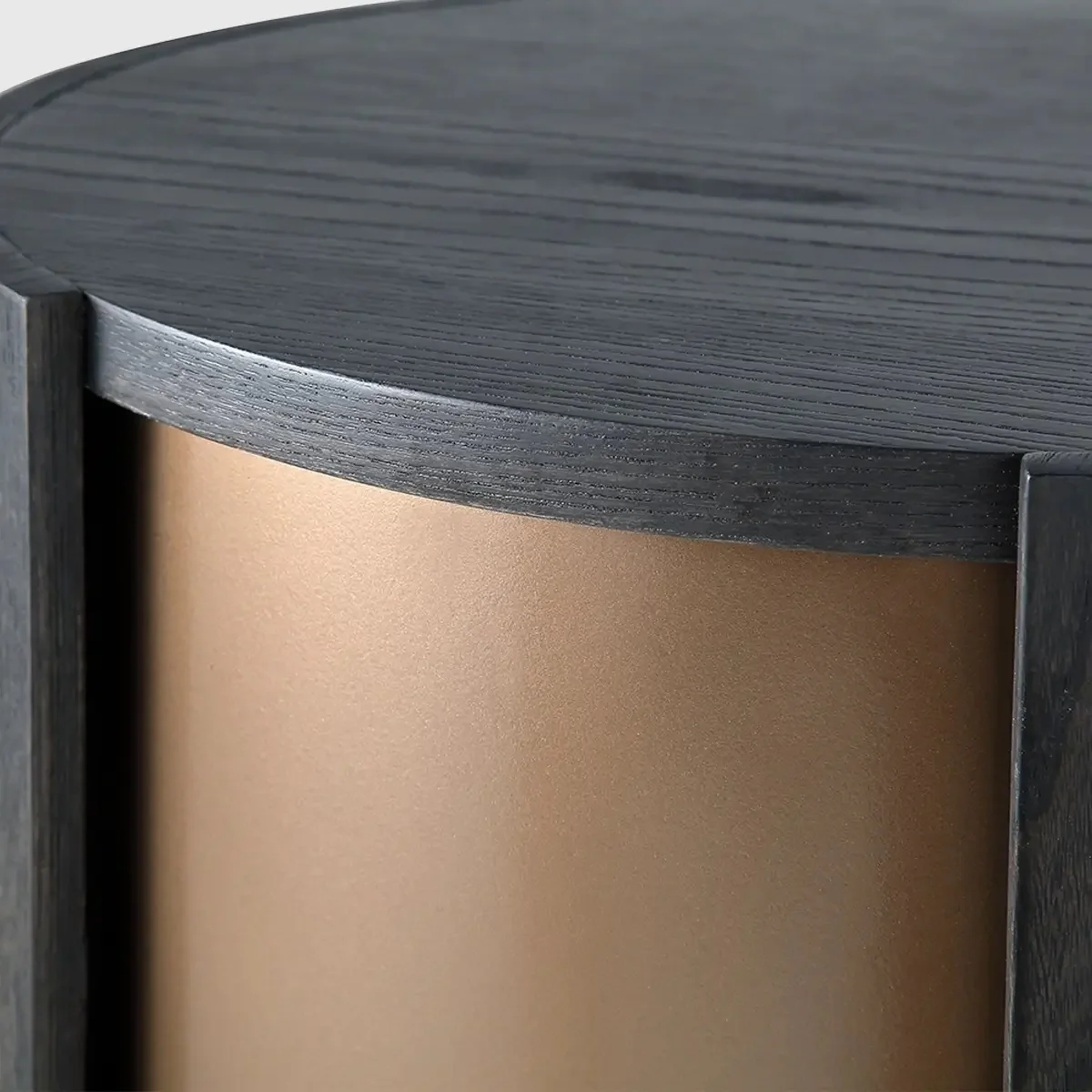Eccotrading Huggel Round Pedestal - Chocolate Oak Veneer - Image 3