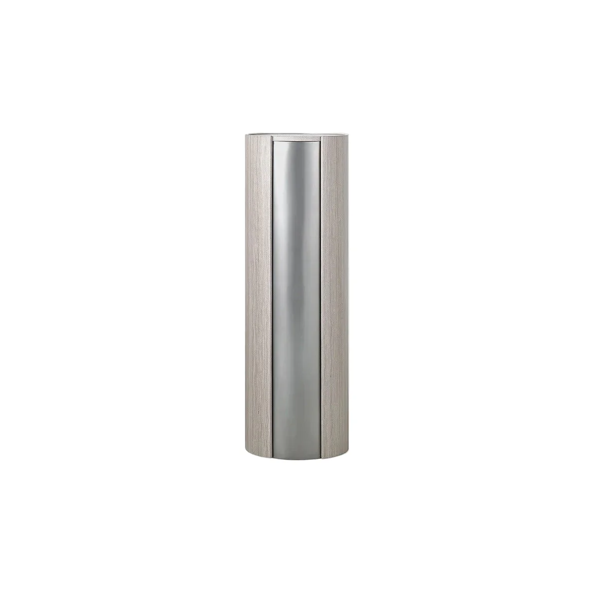 Eccotrading Huggel Round Pedestal - Cream Engineered Veneer