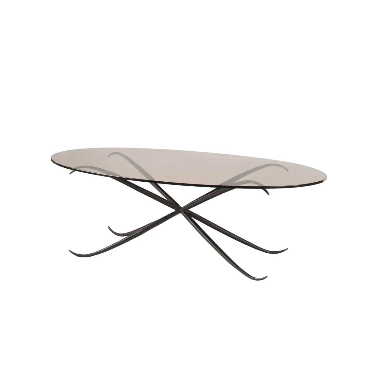 Eccotrading Spike Oval Coffee Table – Bronze Nera - Image 2