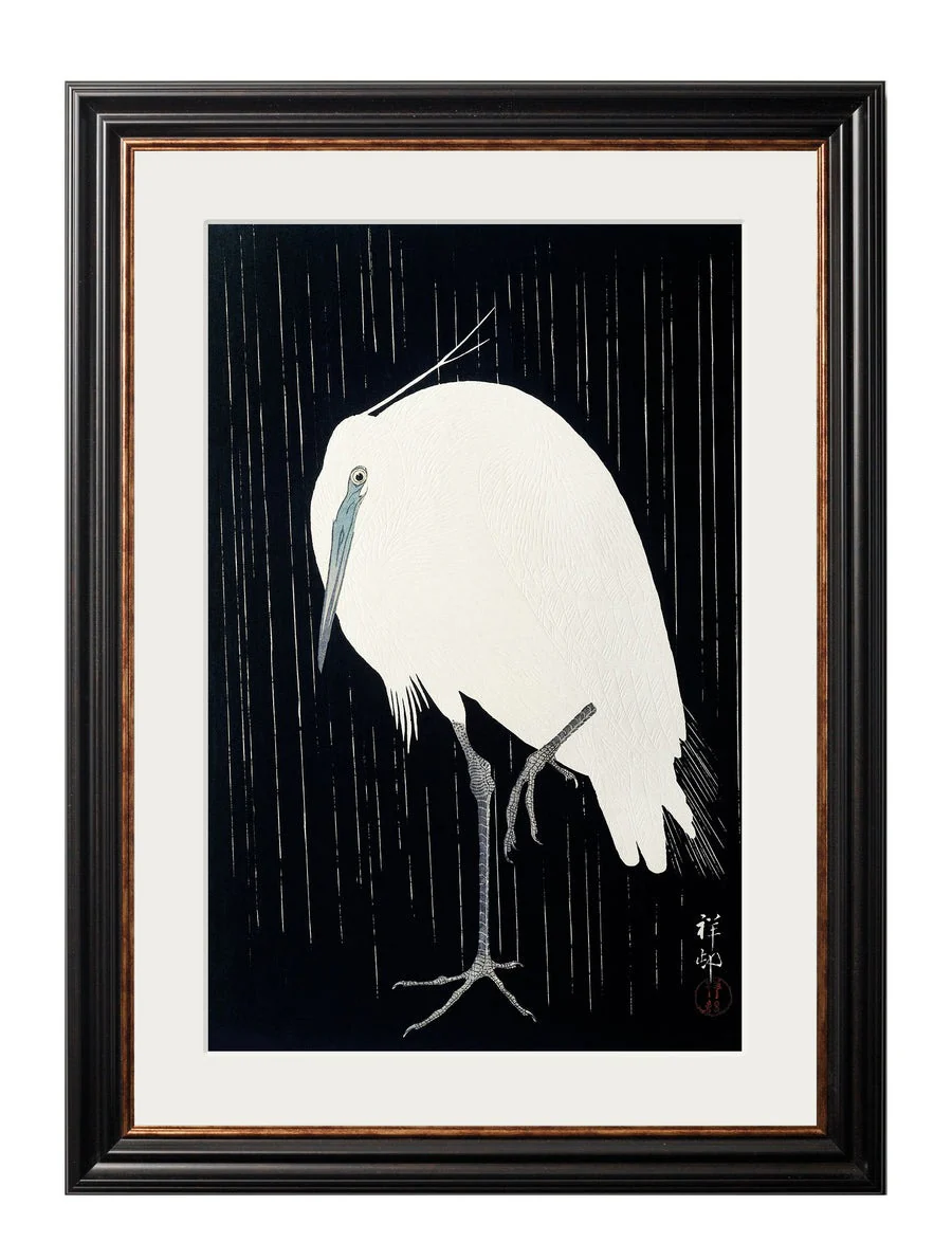Egrets by Ohara Koson – York Slim Framed Print - Image 3