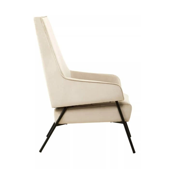 Elara Chair – Cream Velvet - Image 3
