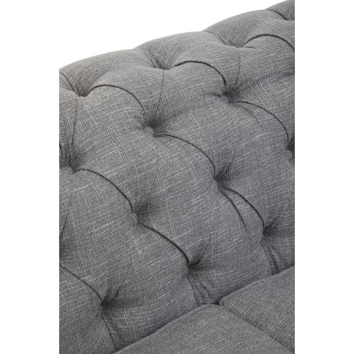 Elenora Three Seat Sofa – Dark Grey Linen - Image 6
