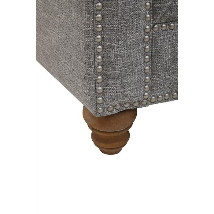 Elenora Three Seat Sofa – Dark Grey Linen - Image 7
