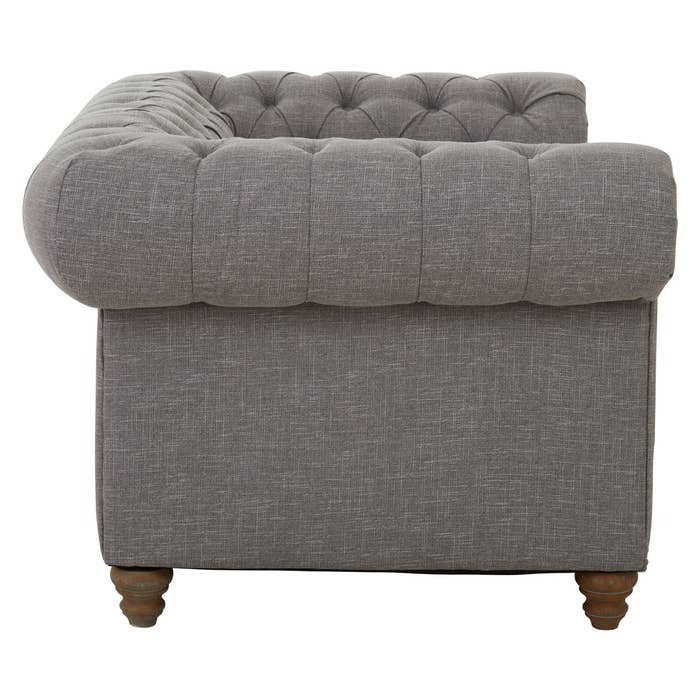 Elenora Two Seat Sofa – Dark Grey Linen - Image 3