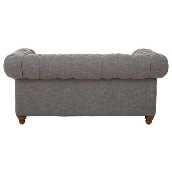 Elenora Two Seat Sofa – Dark Grey Linen - Image 4