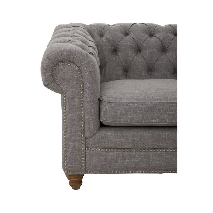 Elenora Two Seat Sofa – Dark Grey Linen - Image 5
