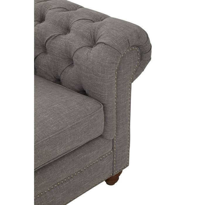 Elenora Two Seat Sofa – Dark Grey Linen - Image 7