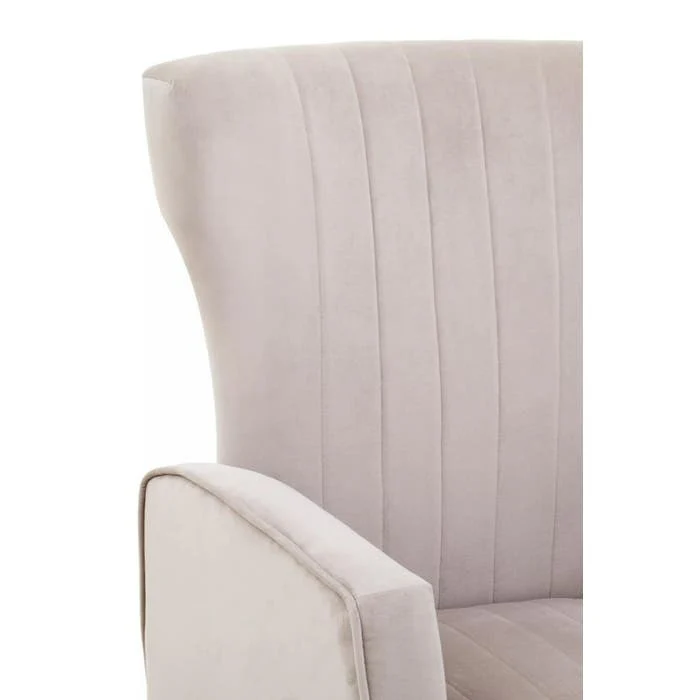 Elodie Accent Chair – Mink Velvet - Image 3