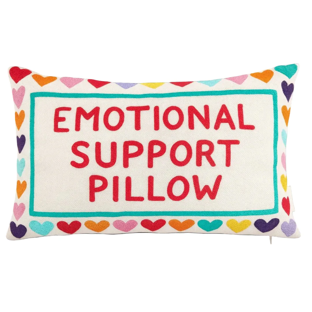 The Pillow Drop Emotional Support Needlepoint Cushion