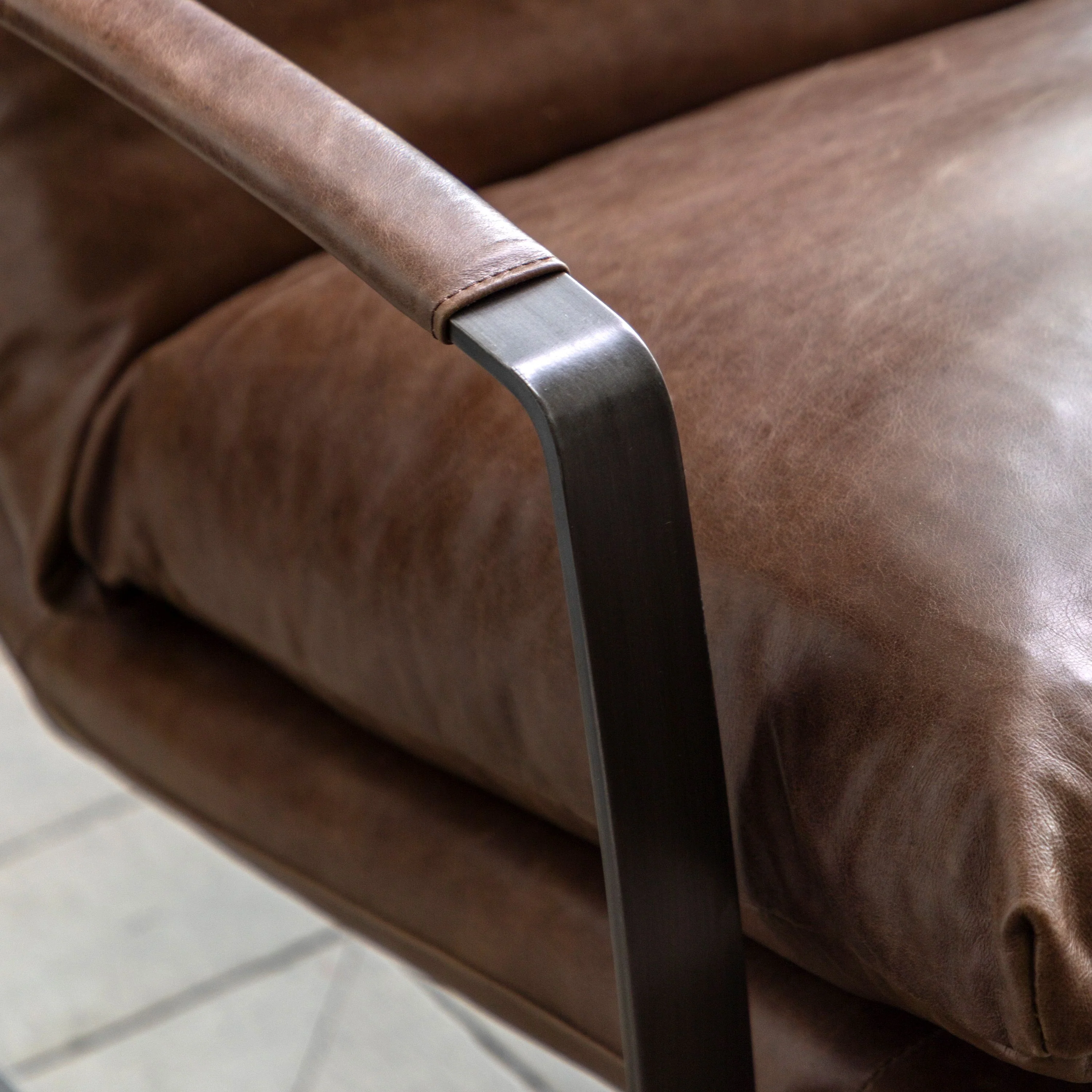 Erasmus Lounger – Brown Leather - Image 8