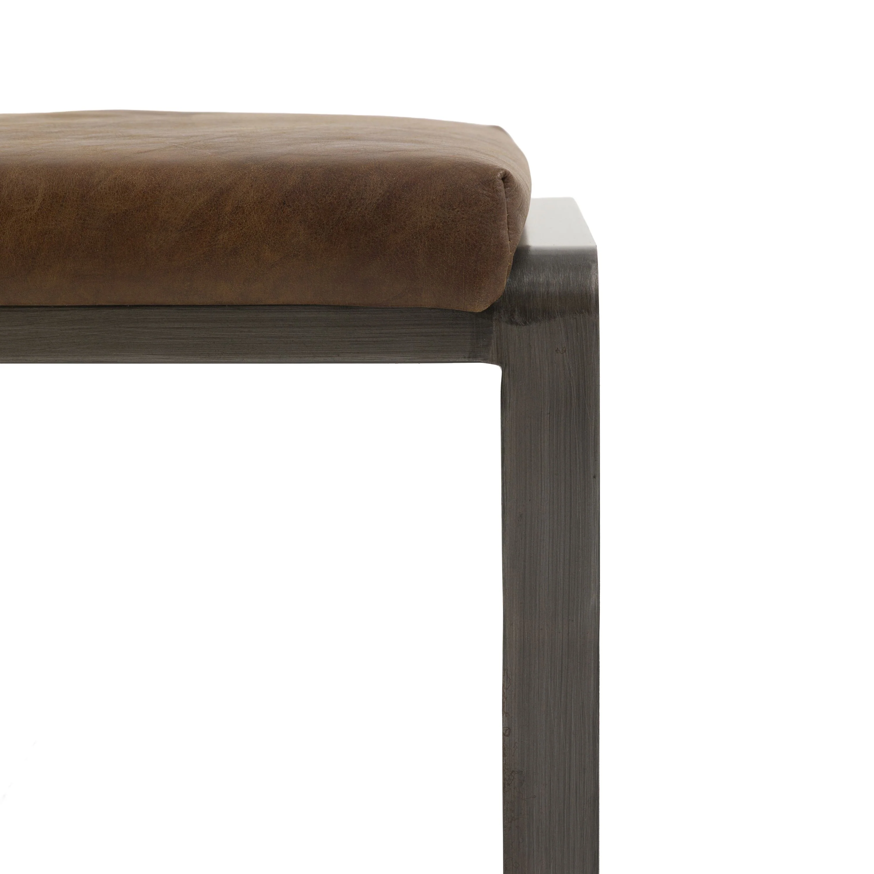 Erasmus Stool – Brown Leather - Image 4