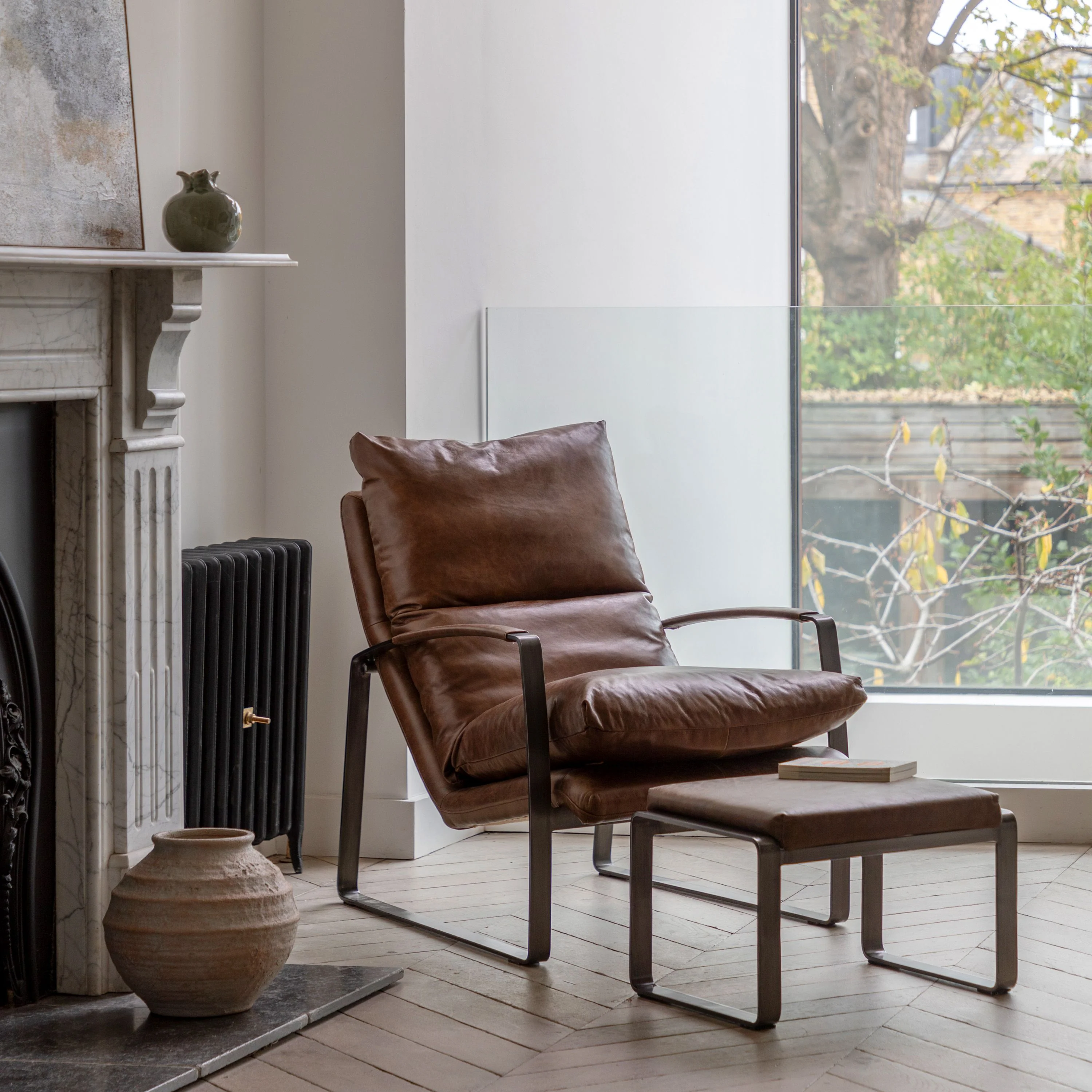 Erasmus Stool – Brown Leather - Image 7
