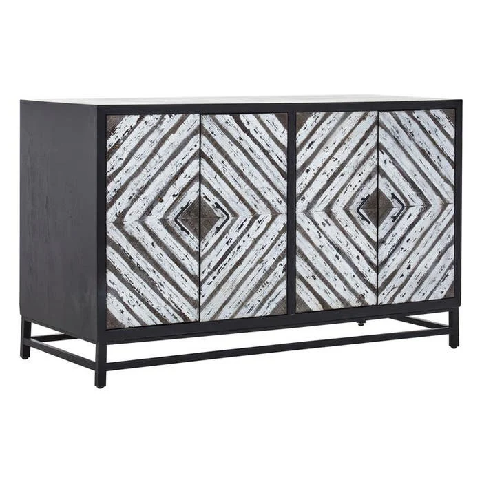 Evangeline Geometric Sideboard – Black - Image 3